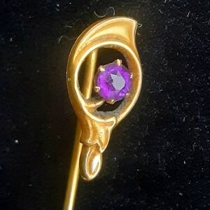 Purple gem vintage stick pin